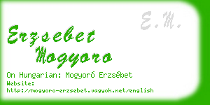 erzsebet mogyoro business card