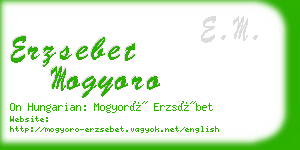 erzsebet mogyoro business card